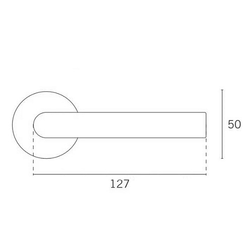 Ручки на розетте APRILE AT Arabis R 7S тонкая розетта черный - Фото №2