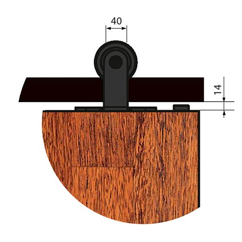 Раздвижная система VALCOMP LN20 LUNA длина 2 м на 1 полотно до 100 кг - Фото №8