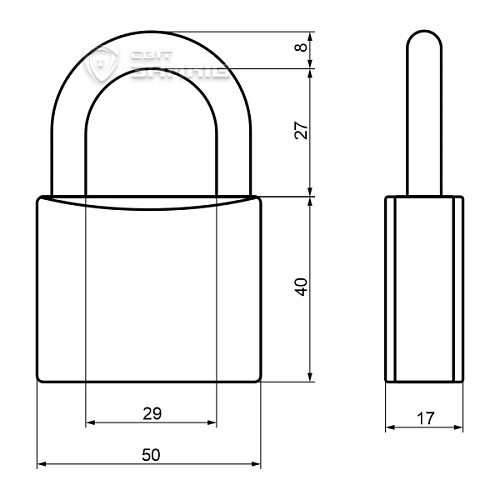 Замок навесной TOKOZ BETA 50 (3 ключа) - Фото №6