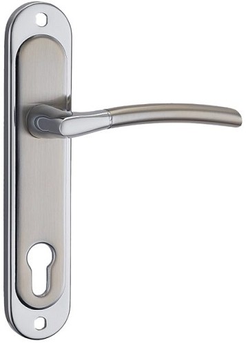 Ручка на планке MVM A-1210-85 SN/CP матовый никель/полированный хром - Фото №2