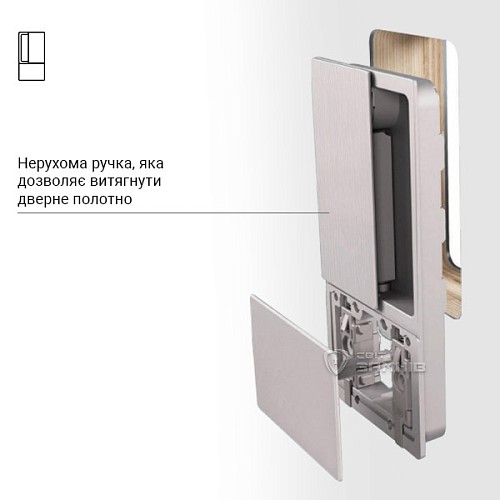 Ручки для розсувної системи AGB Wave B300000101 нікель матовий - Фото №3