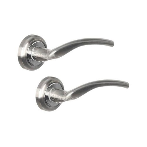 Ручки на розетте MVM/Solo A-2005 (T8a-E5a) SN/CP матовый никель / полированный хром - Фото №1