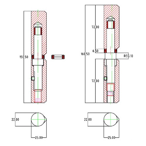 Петля приварная с регулировкой ALDEGHI LUIGI 1250AL150-2C 150 мм - Фото №6