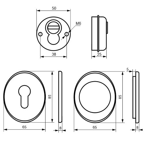 Протектор DISEC SFERIK BDS16 25 мм нержавеющая сталь матовая - Фото №4