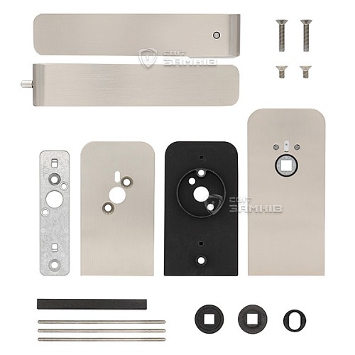 Ручка-заскочка WALA H4S32/SM1OM1 для скляних дверей магнітна з фіксатором B1 INOX нержавіюча сталь - Фото №5