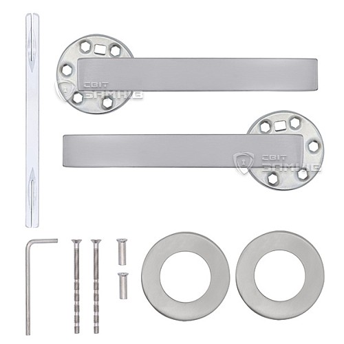 Ручки на розетте SHERLOCK SH 1033 нержавеющая сталь матовая - Фото №6