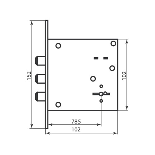Механизм замка BRUNO 1278 (BS78,5мм) - Фото №2