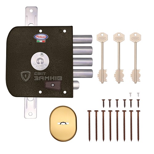 Замок накладний POTENT 930 (BS60мм) лівий 3 ключа - Фото №5