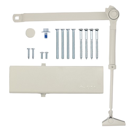 Доводчик CISA C1511.03.0.45 Professional Plus2 STD HO с фиксацией до 80 кг белый - Фото №4