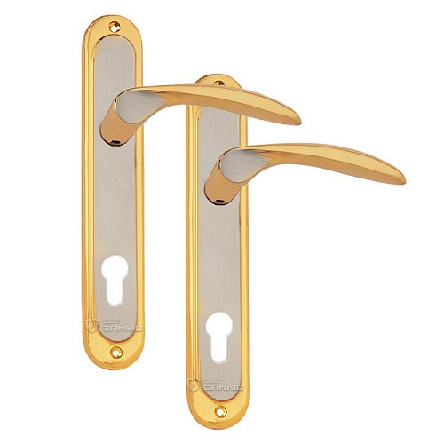 Ручки на планке OZCANLAR Yunus Yale 85 сатин/золото