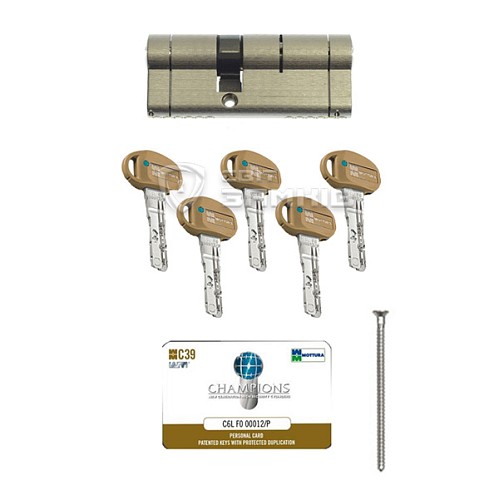 Циліндр MOTTURA Champions C39 92 (46*46) нікель матовий - Фото №6