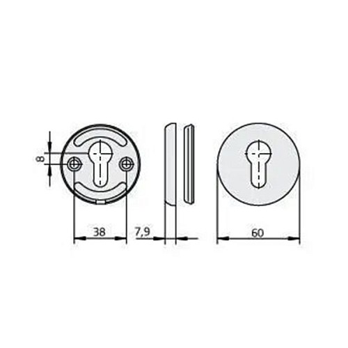 Протектор CISA 1.06480 полированный хром - Фото №5