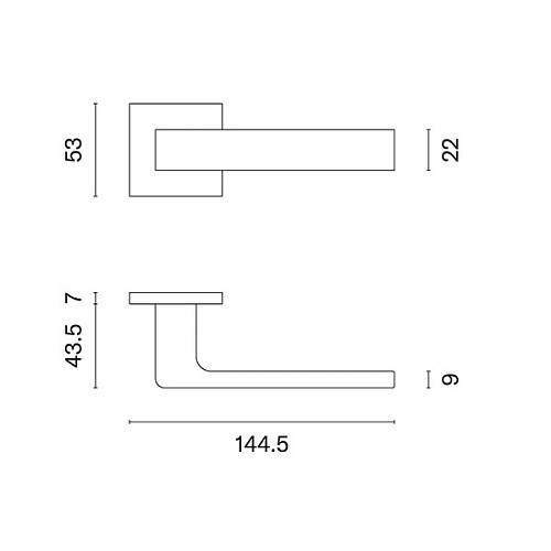 Ручки на розетте APRILE AT Sulla Q 7S тонкая розета латунь полированная PVD - Фото №2