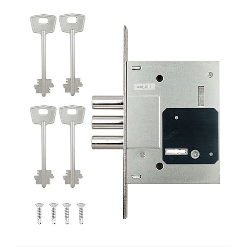 Механизм замка MUL-T-LOCK 257 (BS60мм) хром полированный без об.планки - Фото №5