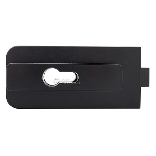 Замок накладний WALA WZAM SM1OZ2 двосторонній для скляних дверей (скло-скло) матовий чорний - Фото №2