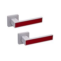 Ручки на розетте GAVROCHE Magnium AL-A1 WHITE/RED белый/красный