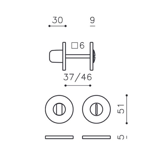 Вороток OLIVARI Verona VB CO хром матовий - Фото №2