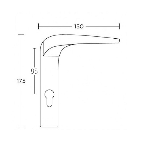 Ручки на планке CONVEX 2055-85 PZ хром - Фото №2