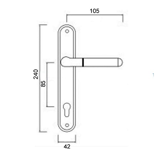 Ручки на планке SIBA Milas 85 матовый никель/хром - Фото №2