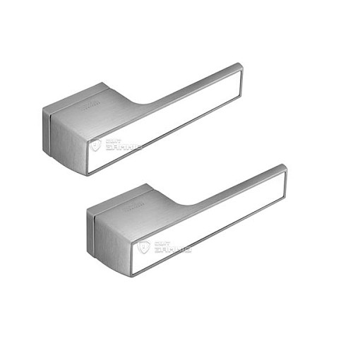 Ручки на розетте MVM Z-1440 (T1-E1) MOC/WHITE матовый старый хром с белой вставкой - Фото №1