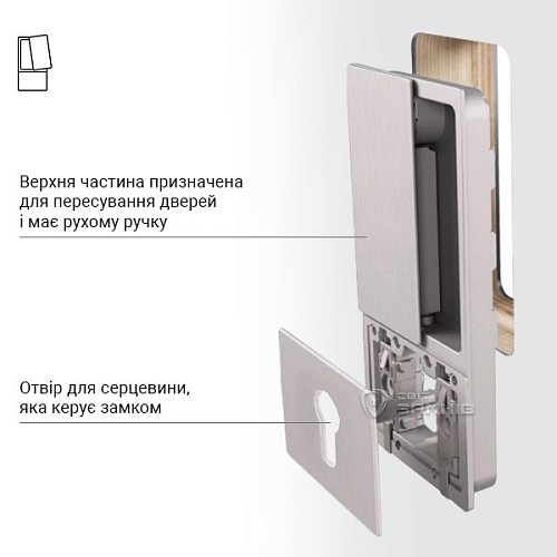 Ручки для межкомнатных дверей AGB Wave PZ B300030001 никель матовый - Фото №3