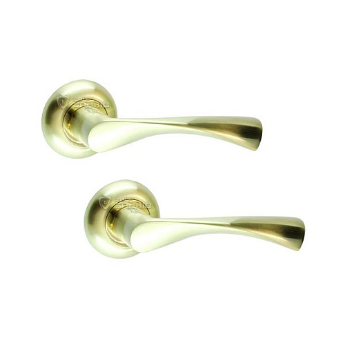 Ручки на розетте KEDR R10.023-AL SB/PB золото/матовое золото - Фото №1