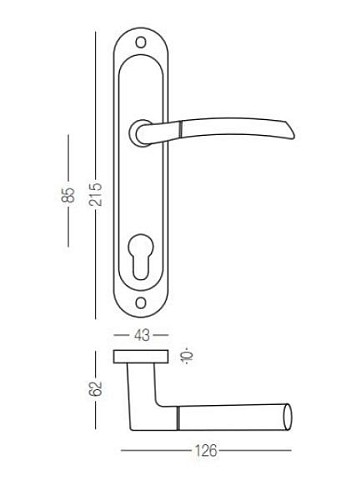 Ручка на планке MVM A-1210-85 SN/CP матовый никель/полированный хром - Фото №3
