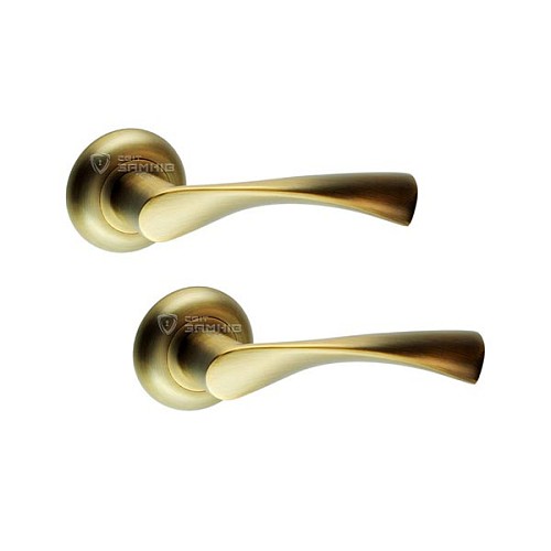 Ручки на розетте KEDR R10.023-AL MACC кофе - Фото №1