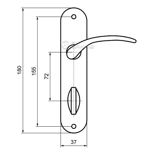 Ручки на планке Ева 72 WC OLV золото - Фото №4