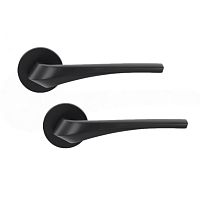 Ручки на розетте COMIT Sky тонкая розетта матовый черный