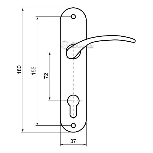 Ручки на планке Ева 72 W OLV золото - Фото №4