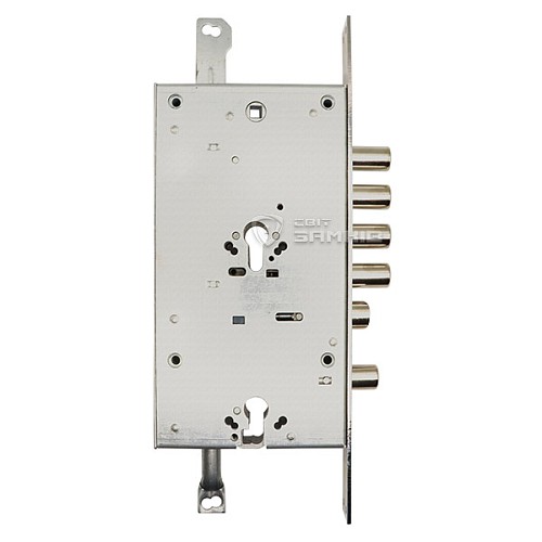 Механизм замка MUL-T-LOCK CEM30328 Двухсистемный (BS65*85мм) хром полированный без об.планки - Фото №2