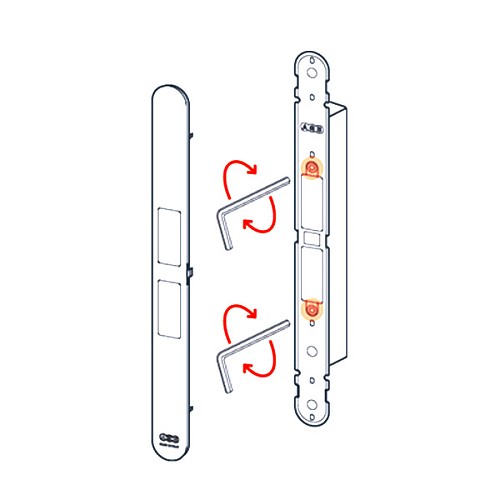 Механізм замка AGB Touch магніт (18*196мм) сірий - Фото №6