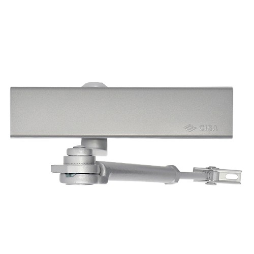 Доводчик CISA C1611.05.0.97 Professional Plus2 BC STD HO с фиксацией до 120 кг серый - Фото №2