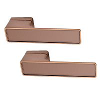 Ручки на розетте M/T Maximal 000252 TiN-B титан/коричневый матовый (под вставку)