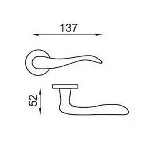 Ручки на розетте DND by MARTINELLI Airone OS матовая латунь - Фото №3