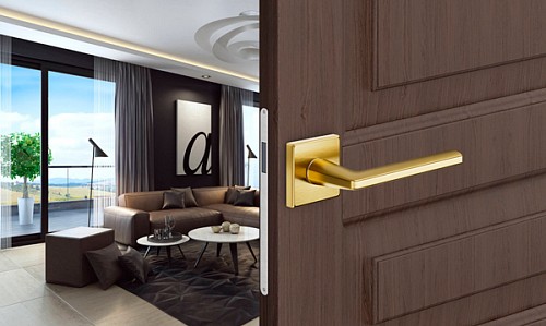 Ручки на розетте DND by MARTINELLI Luce P 02 ZOS матовая латунь - Фото №3