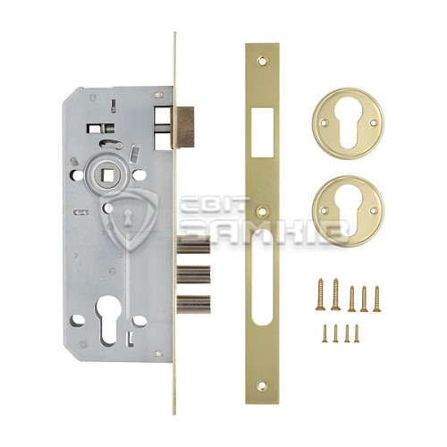 Механизм замка KALE 152-3MR (BS45*85мм) латунь - Фото №4