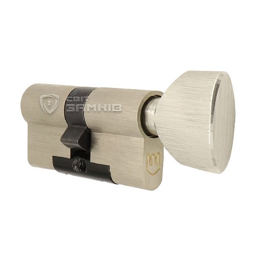 Цилиндр SHERLOCK HK 85T (45*40T) никель сатин - Фото №3