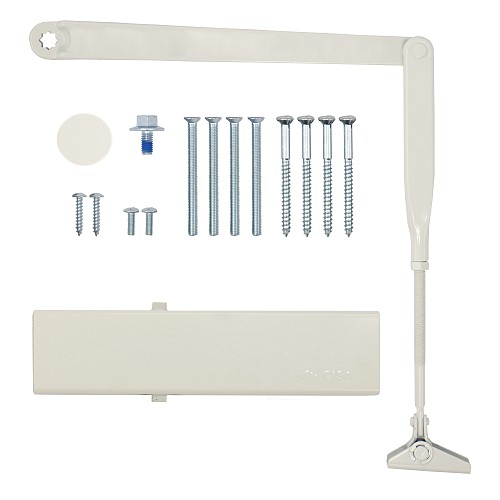 Доводчик CISA C1611.03.0.45 Professional Plus2 BC STD HO с фиксацией до 80 кг белый - Фото №6