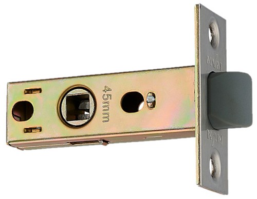 Механизм замка MVM P-100 (BS45мм) пласт.язичок SN матовый никель - Фото №1