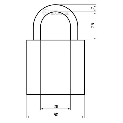 Замок навесной HORST HR-PA-50E (2 ключа) - Фото №2