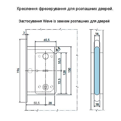 Ручки для межкомнатных дверей AGB Wave PZ B300030001 никель матовый - Фото №5