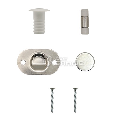 Стопор дверной скрытый магнитный АНТЕЙ светло-серый - Фото №3