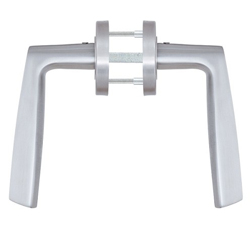 Ручки на розетте ROSTEX Parma ES52 нержавеющая сталь матовая - Фото №5