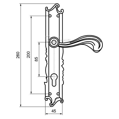 Ручки на планке TRION 256-85 Coffee кофе - Фото №2