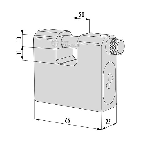 Замок навесной CISA 28550.66 (2 ключа) - Фото №7