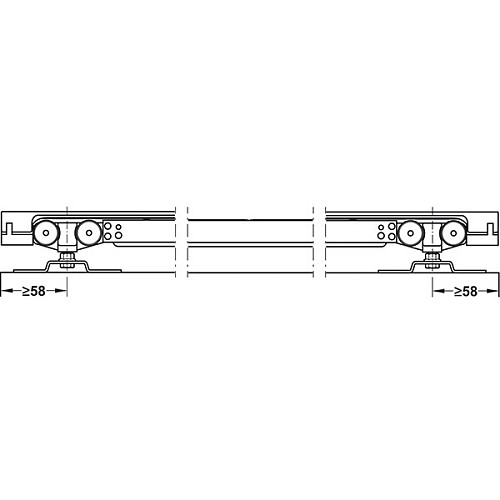 Раздвижная система SLIDO Classic 120-P 2 г на 1 полотно весом до 120 кг с двусторонним амортизатором - Фото №4