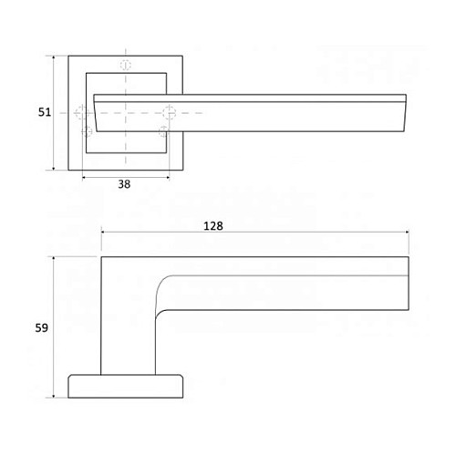 Ручки на розетте APECS Windrose "Borey" H-18105-A GRF графит - Фото №2