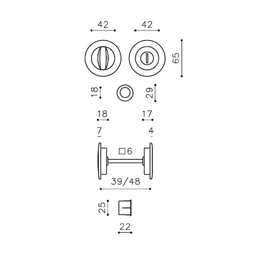 Ручки для розсувної системи OLIVARI Giotto 122 CO хром матовий - Фото №2